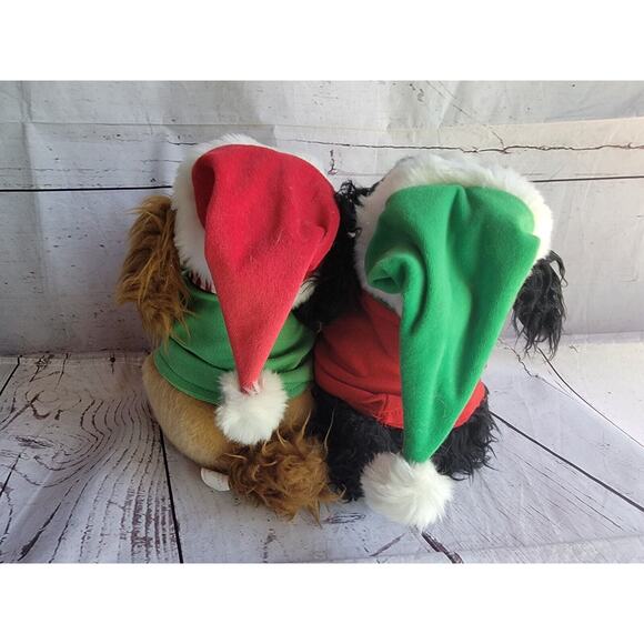 TL Toys Christmas Carol Singing Animated Spaniel Dogs WORKS JC Penney Music - Picture 5 of 9